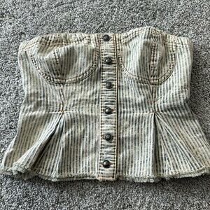 Anthropologie Strapless Top